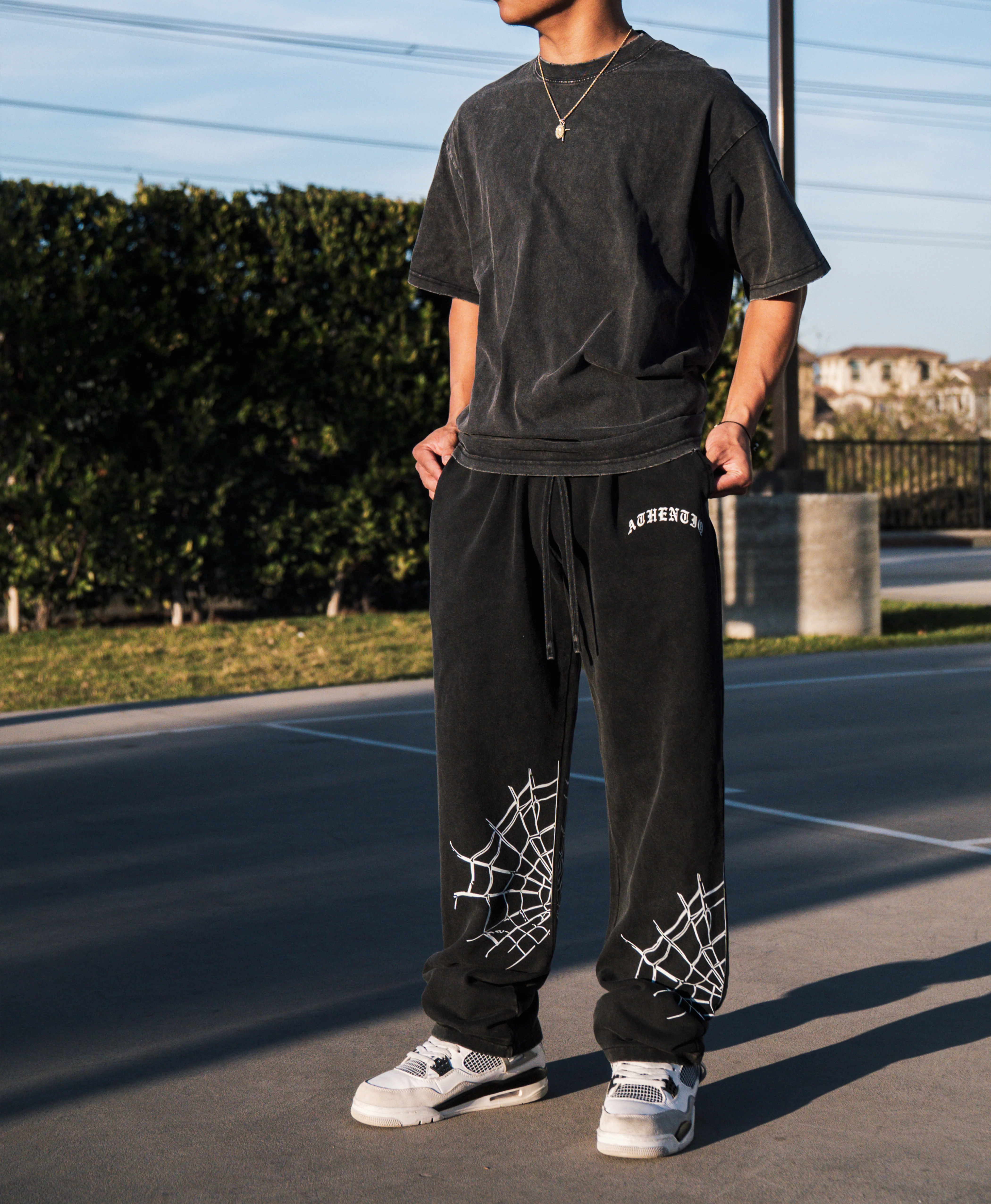 SPIDER WEB SWEAT PANTS - Image 3